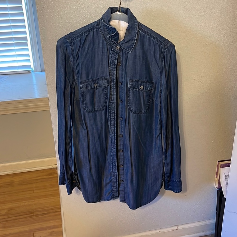talbots tunic button up size xs